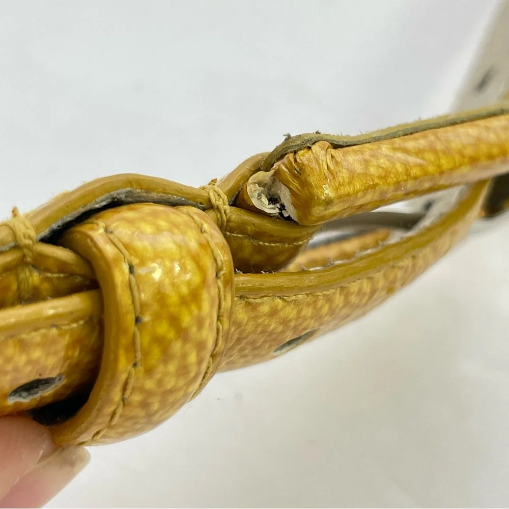 Vintage‎ Marigold Yellow Thin Skinny Belt